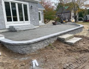 Landscape installation project in Kennebunk