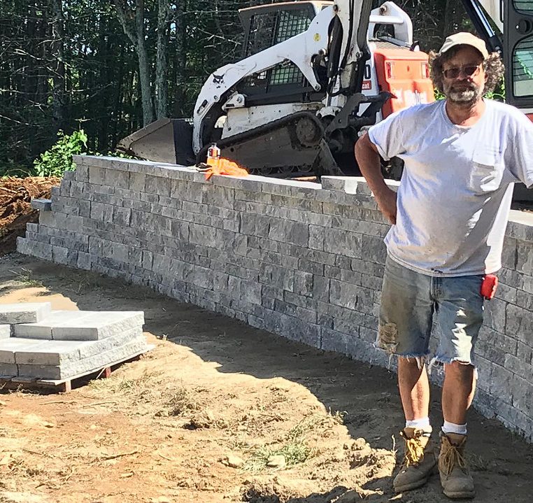 Pool surround hardscaping installation